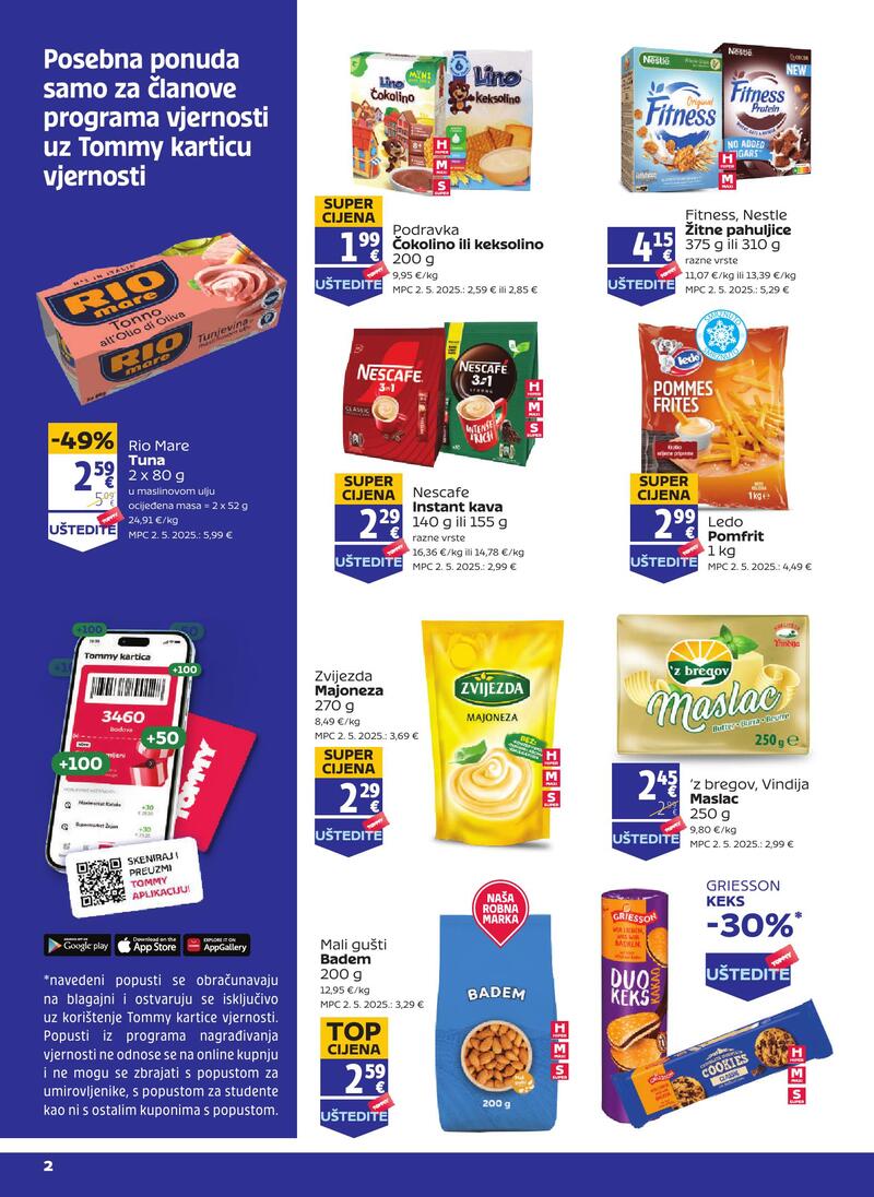 Tommy katalog akcija Pogodnosti za Tommy vjerne članove