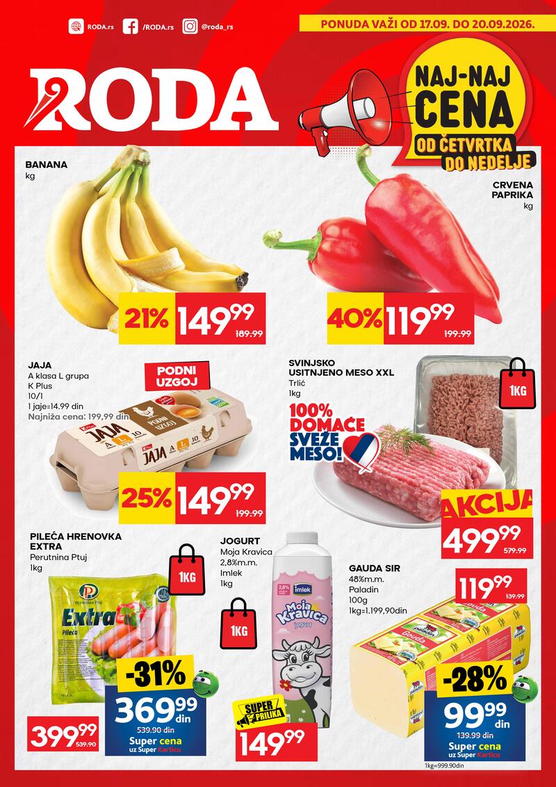 Roda katalog akcija Naj-naj ponuda od četvrtka do nedelje