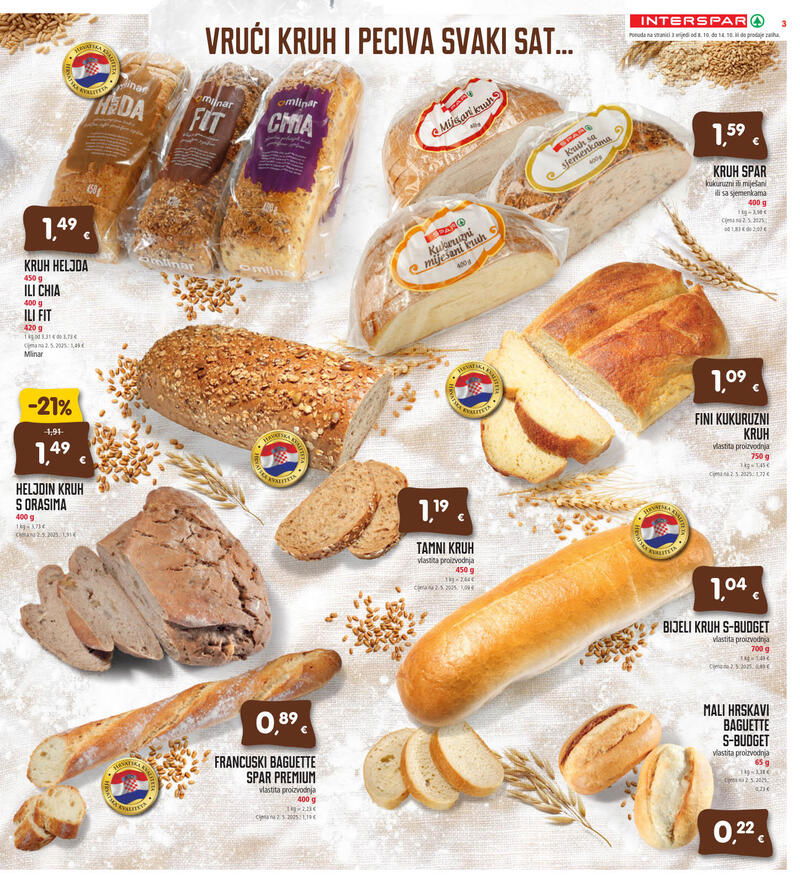 Spar najveći izbor kruha i peciva