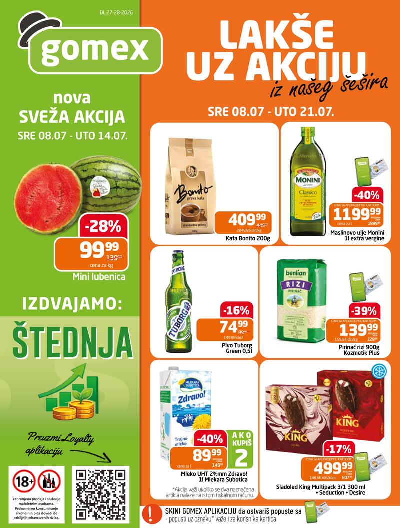 Gomex katalog akcija Gomex katalog hrana