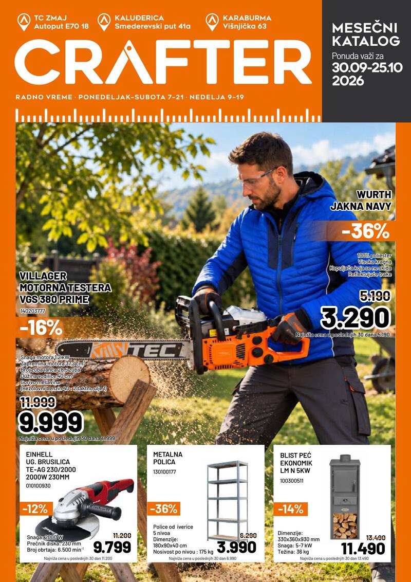 Crafter katalog akcija Mesečna akcija