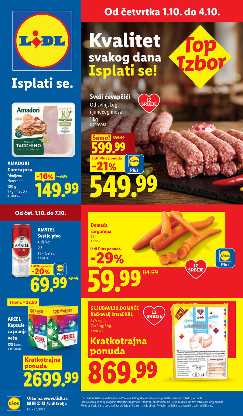 Lidl katalog akcija Nedeljna akcija