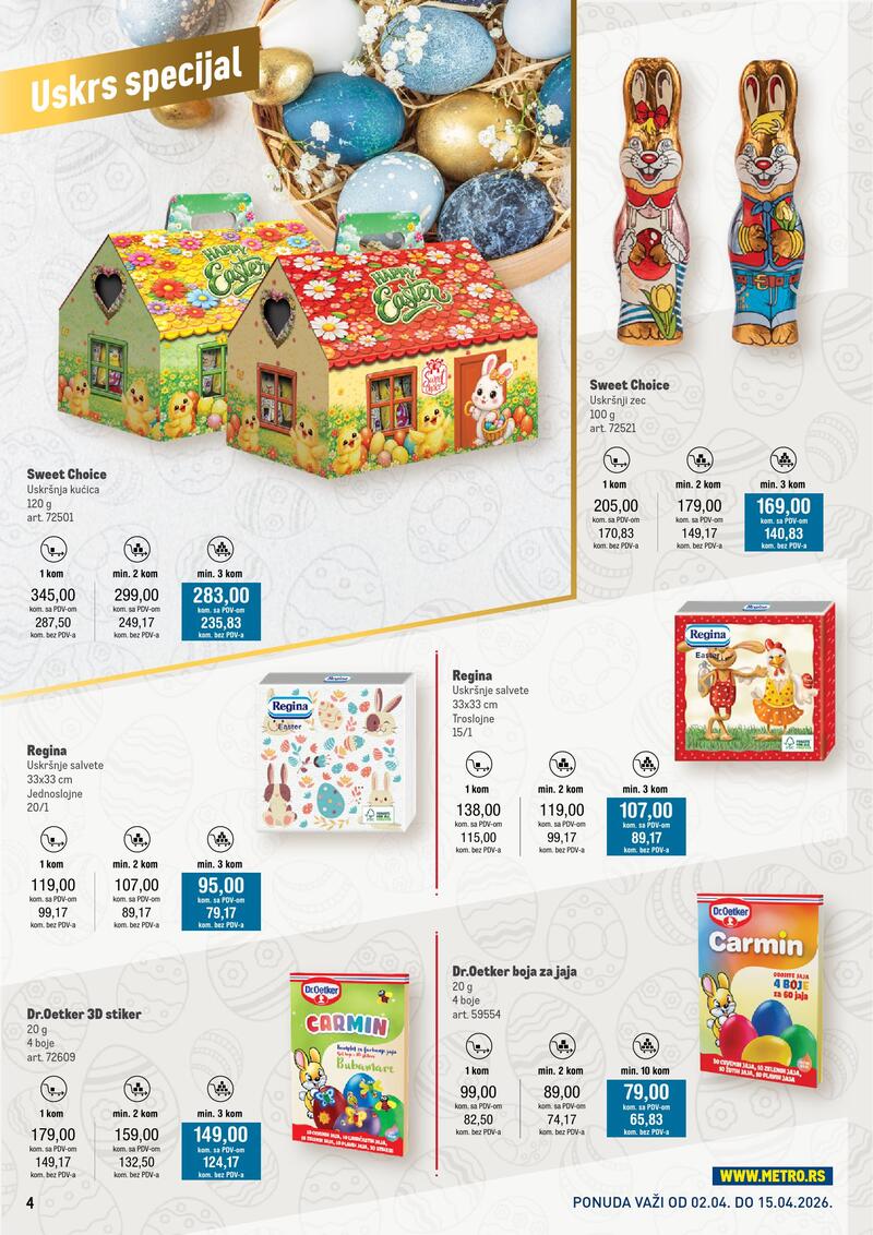 Metro katalog Uskrs