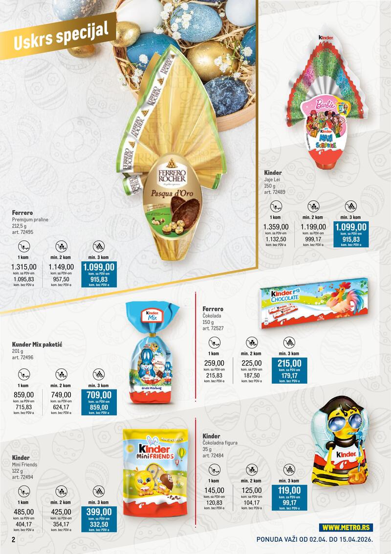 Metro katalog Uskrs