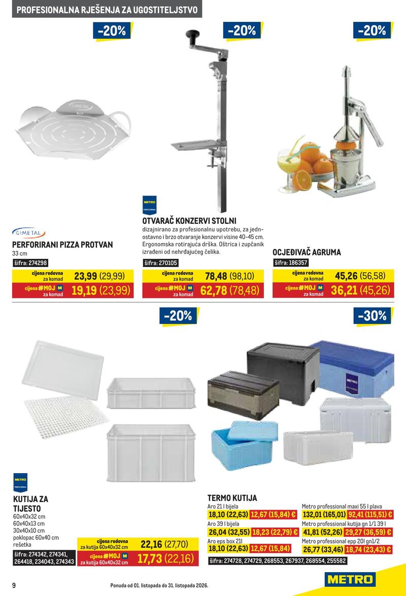 Metro katalog - Gastro ponuda proizvoda za ugostiteljstvo
