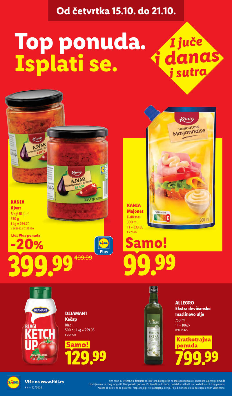Lidl katalog - Nedeljna akcija