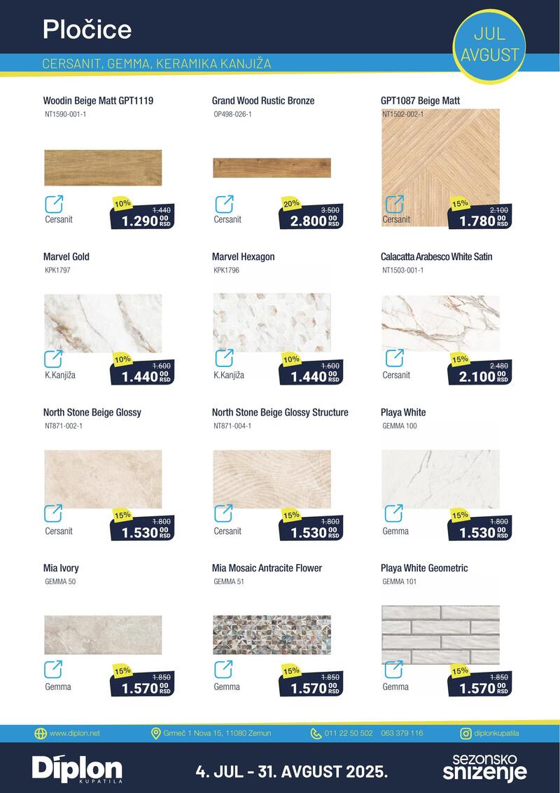 Diplon kupatila katalog akcija