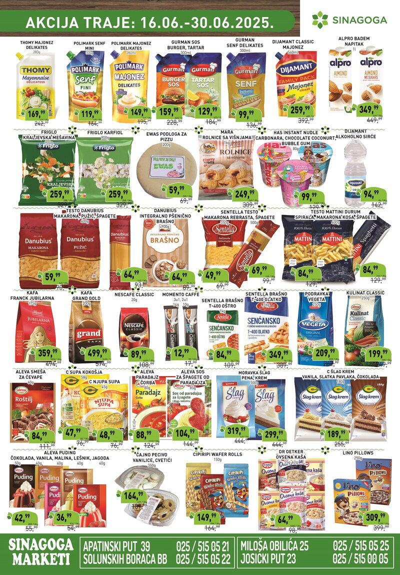 Sinagoga katalog akcija