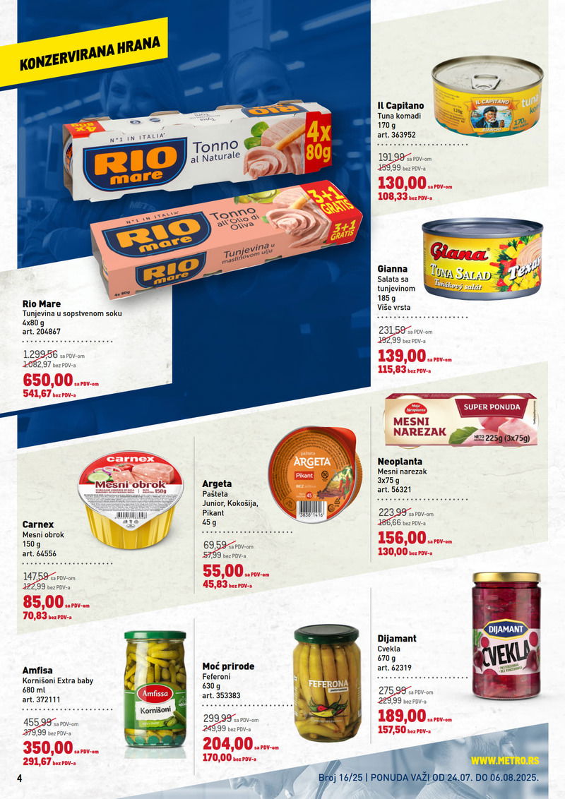 Metro katalog hrana