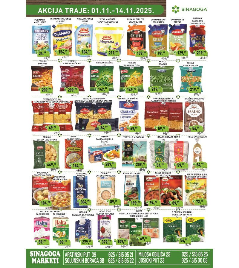 Sinagoga katalog akcija