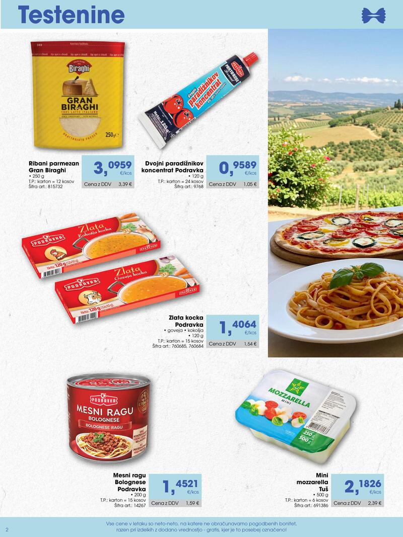 Tuš Cash & Carry kot v Italiji