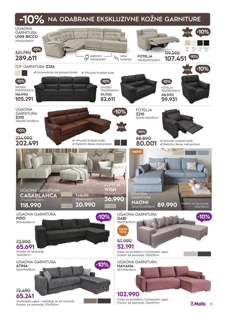 Matis nameštaj katalog akcija