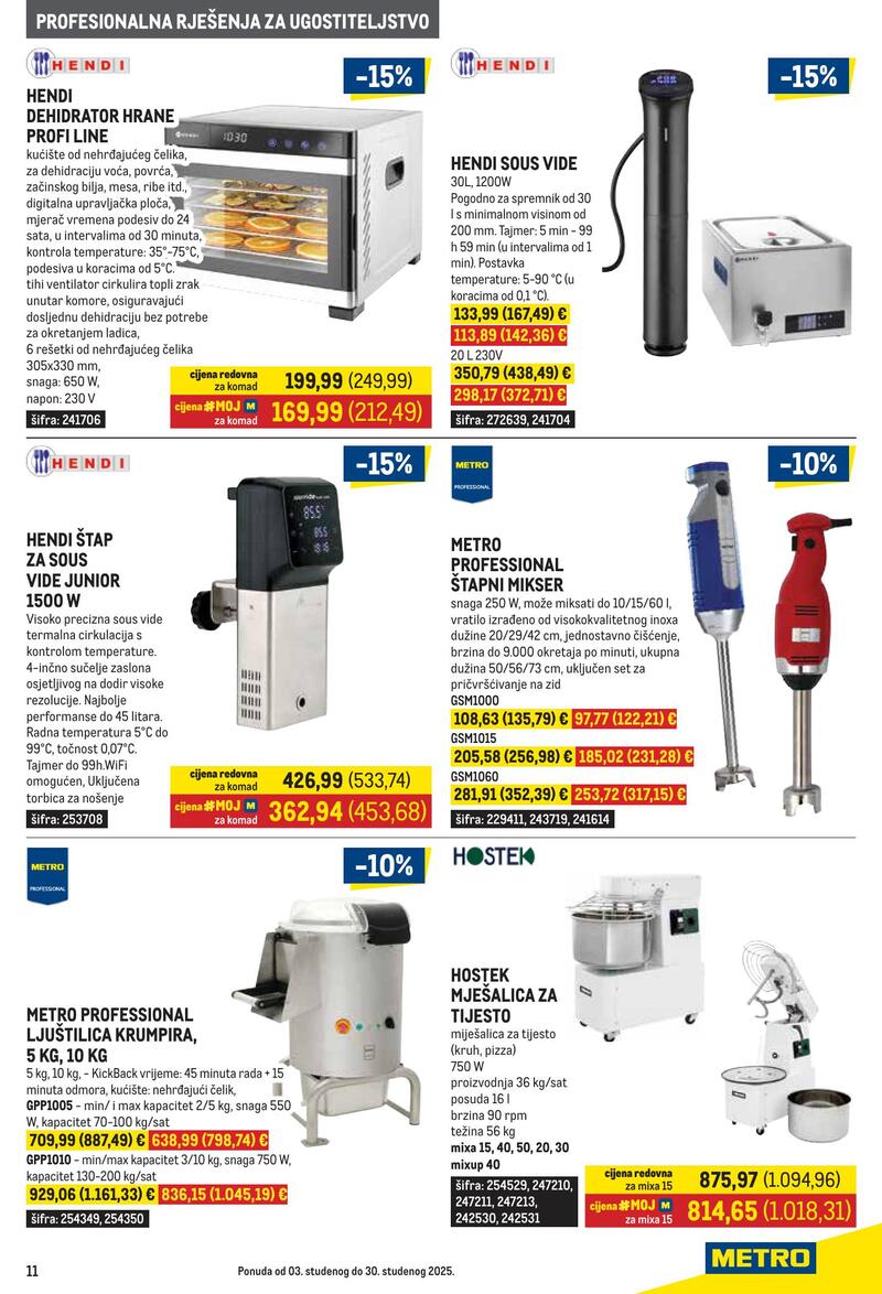 Metro gastro - ponuda proizvoda za ugostiteljstvo