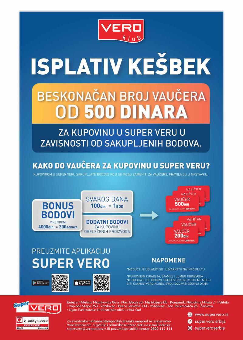 Super Vero katalog akcija