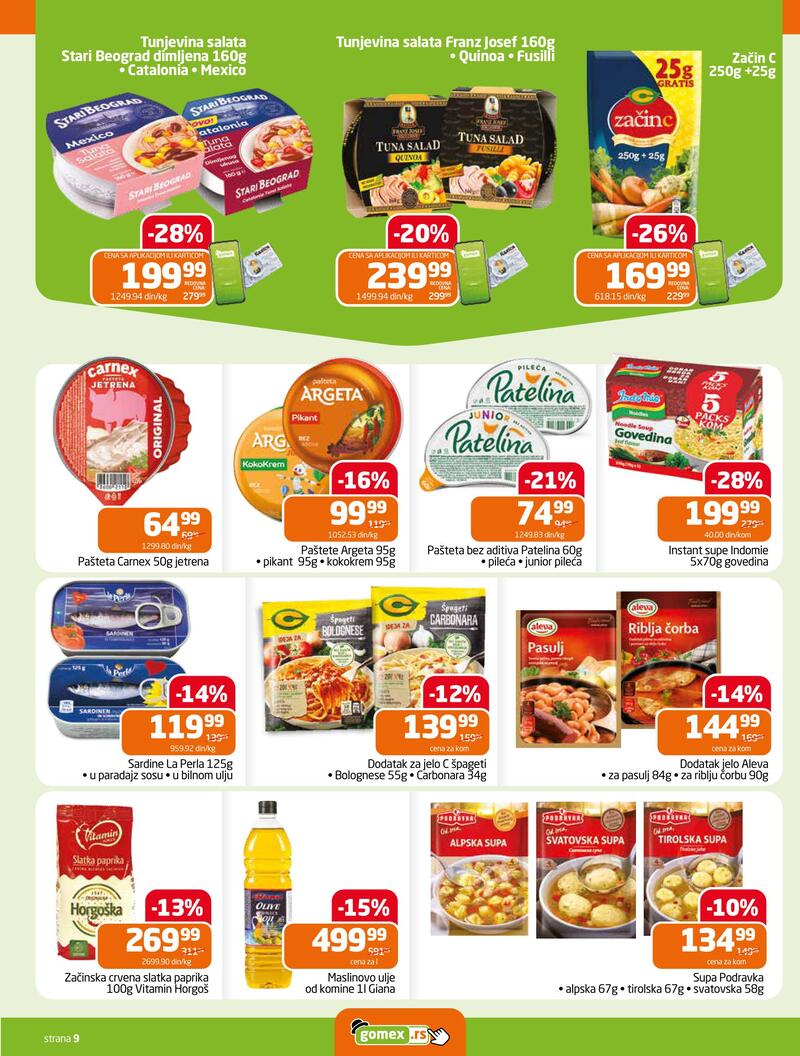 Gomex katalog hrana