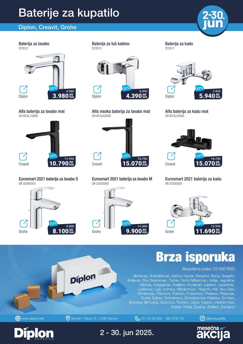 Diplon kupatila katalog akcija