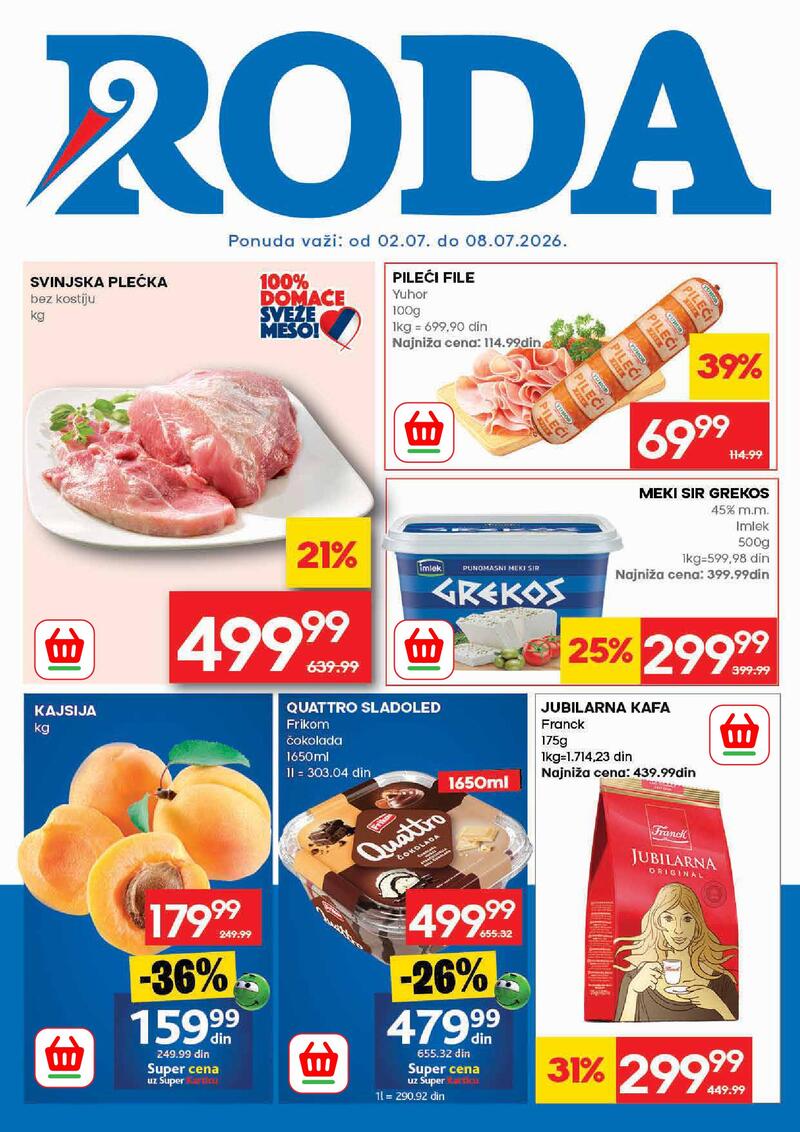 Roda katalog akcija Nedeljna ponuda
