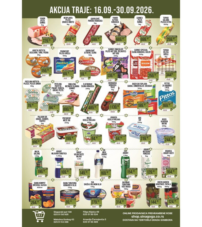 Sinagoga katalog akcija