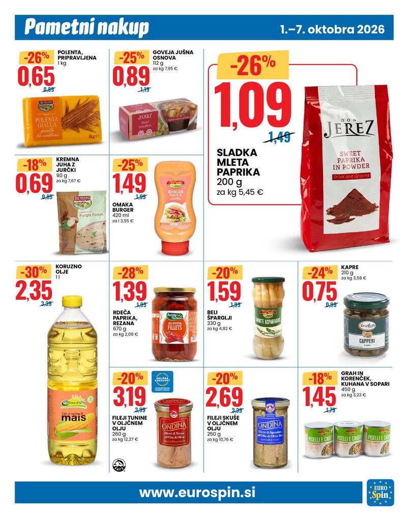 Eurospin katalog - Tedenska akcija