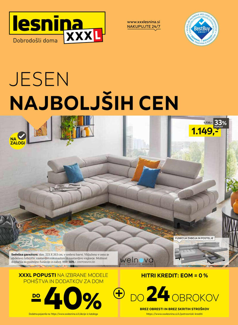 Lesnina XXXL katalog akcija Jesen najboljših cen