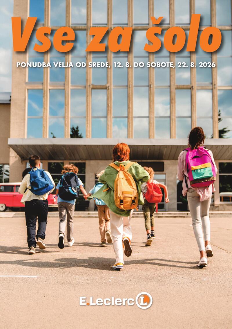 E.Leclerc katalog akcija Vse za šolo