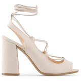 Made in Italia ženske sandale na visoku petu LINDA smeđa | krem  cene