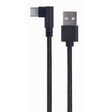 Gembird pod uglom USB type-C kabl za punjenje i prenos podataka, 0.2 m, black CC-USB2-AMCML-0.2M  cene