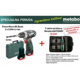 Metabo akumulatorska bušilica odvrtač powermaxx bs basic + poklon 7-delni set bitova 600080501  Cene