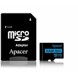 Apacer UHS-I MicroSDHC 64GB V30 + Adapter AP64GMCSX10U7-R memorijska kartica  cene