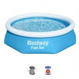 Bestway bazen za decu sa prstenom na naduvavanje fast set 244x61cm 57450  Cene