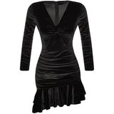Trendyol Black Velvet Dress  cene