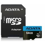Adata UHS-I MicroSDXC 64GB class 10 + adapter AUSDX64GUICL10A1-RA1 memorijska kartica  cene