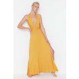 Trendyol Mustard Halter Neck Beach Dress  cene