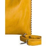 Fashionhunters Ladies' dark yellow shoulder bag with a handle  cene