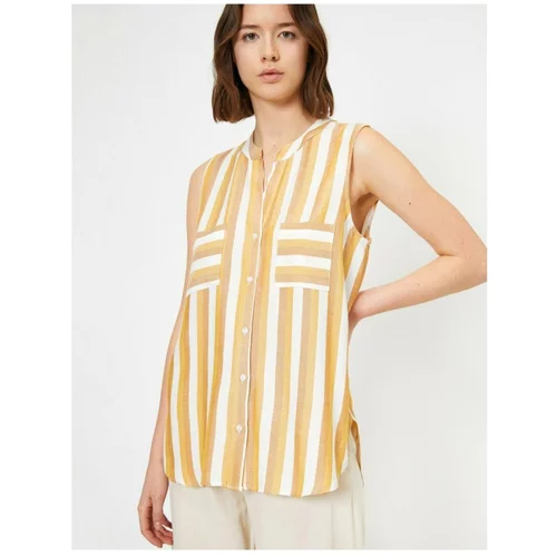 Koton Women's Striped Sleeveless Shirt