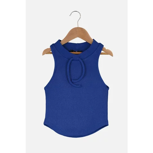 Trendyol Navy Knitted Sports Blouse
