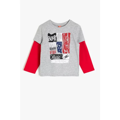 Koton Gray Baby Boy Printed T-Shirt