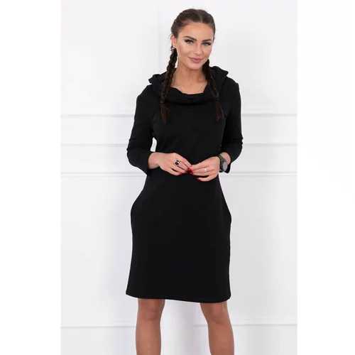 Kesi Dress with a hood and pockets black