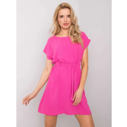 Fashionhunters Pink dress with pockets