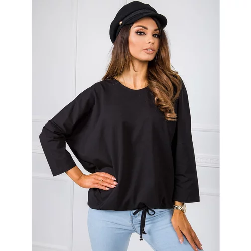 Fashionhunters Black oversized cotton blouse