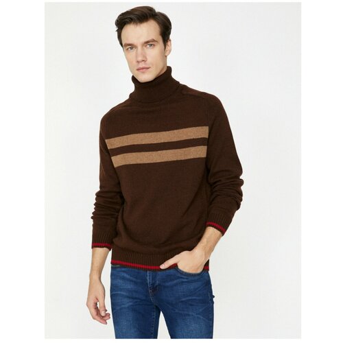 Koton Men's Camel Hair Neck Knitwear Sweater  Cene