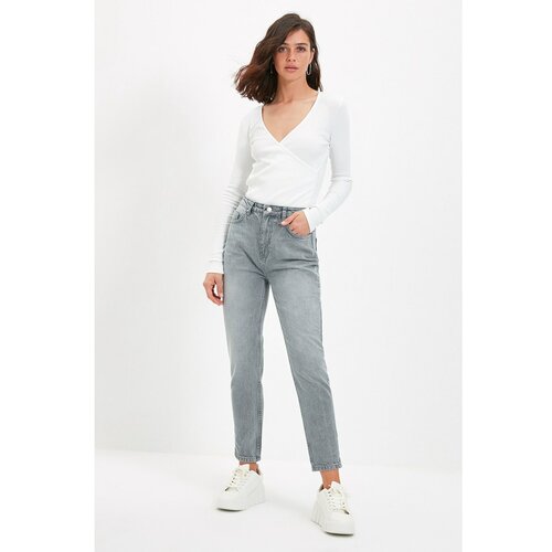 Trendyol Anthracite High Waist Mom Jeans  Cene