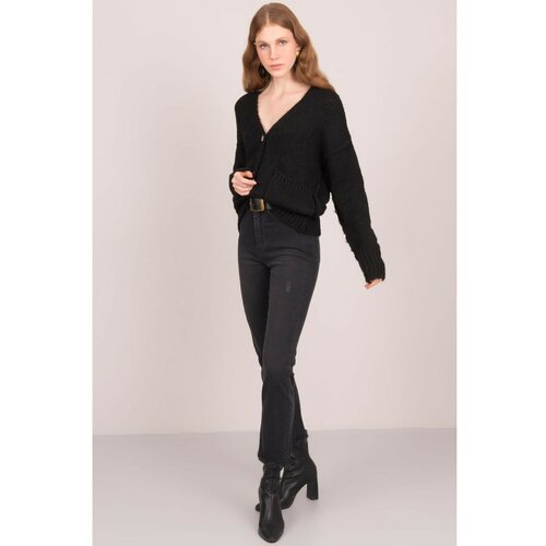 Fashionhunters BSL Black slim fit high waist jeans Cene