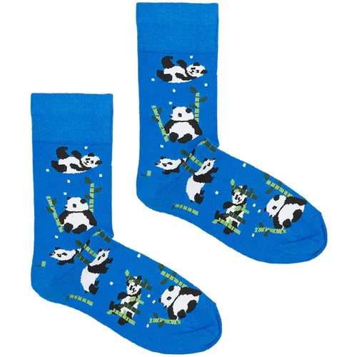 Kabak Unisex's Socks Patterned Panda Blue
