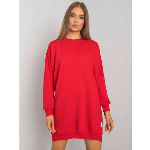 Fashionhunters RUE PARIS Women's red cotton dress  Cene