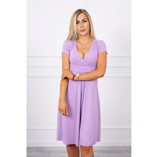 Kesi Dress cut under the bust, long sleeve, short sleeve purple