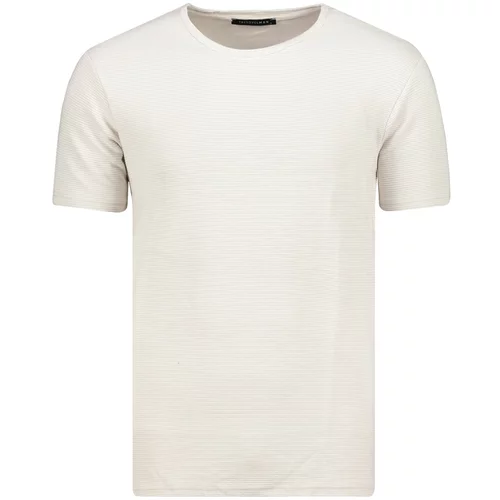 Trendyol Ekru Men's Regular Fit Textured T-Shirt