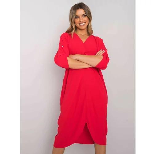 Fashionhunters Red oversize dress