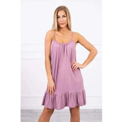 Kesi Dress with thin straps dark pink