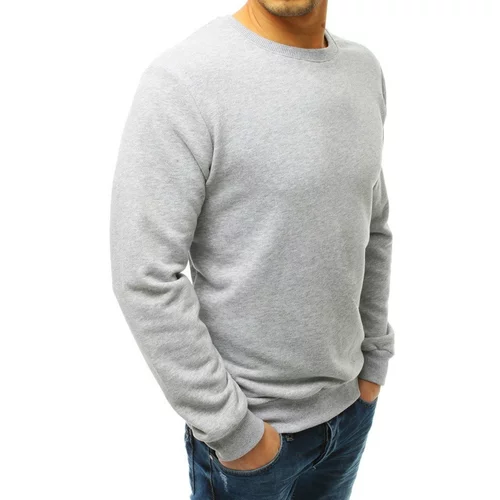 DStreet Men's plain sweatshirt, light gray BX3914